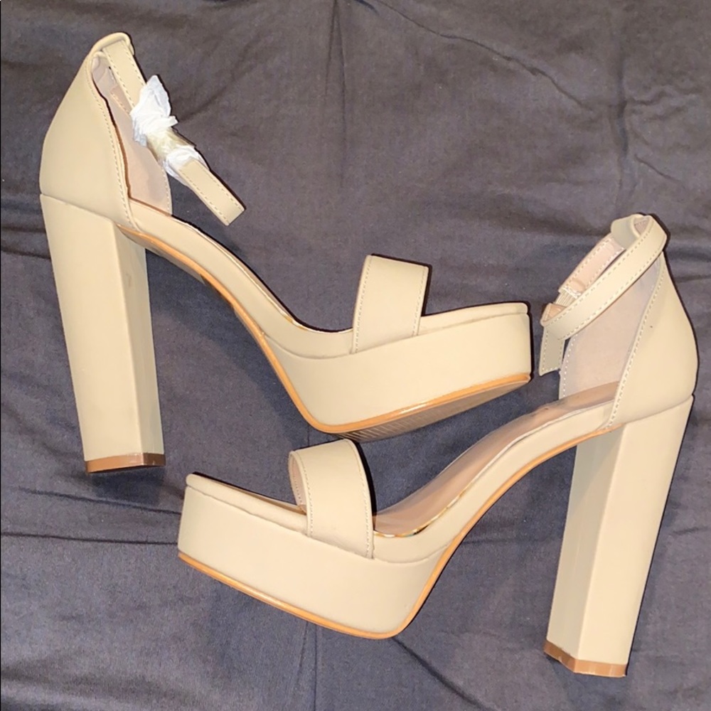 Nude high heels